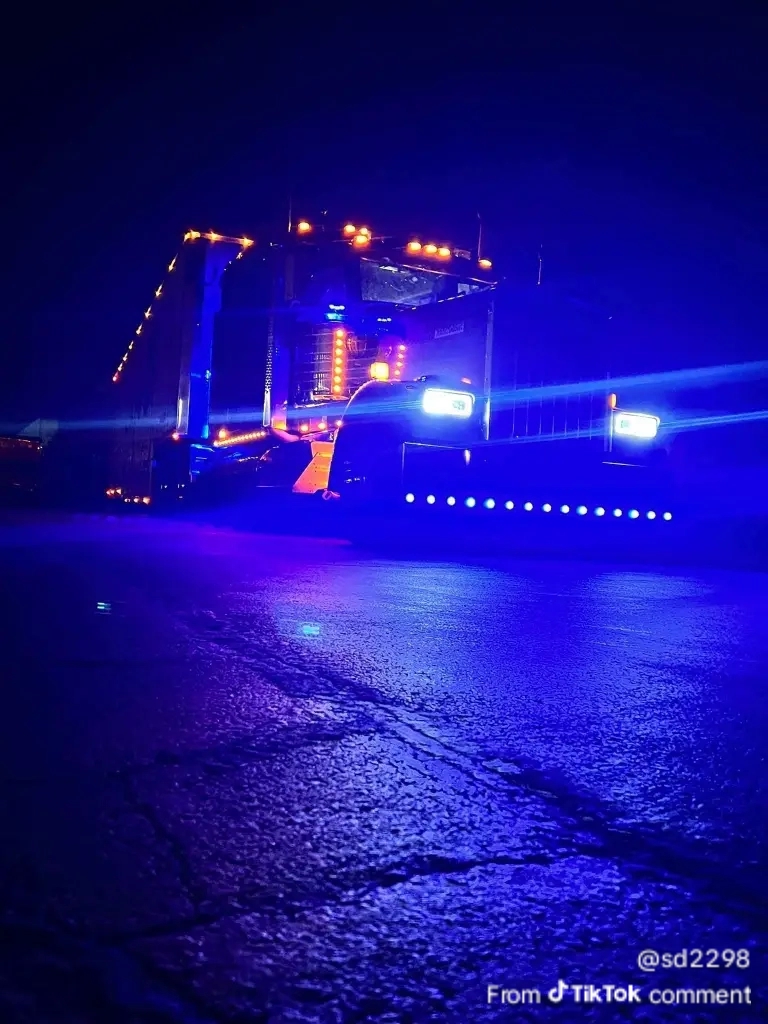 Community truck on the road