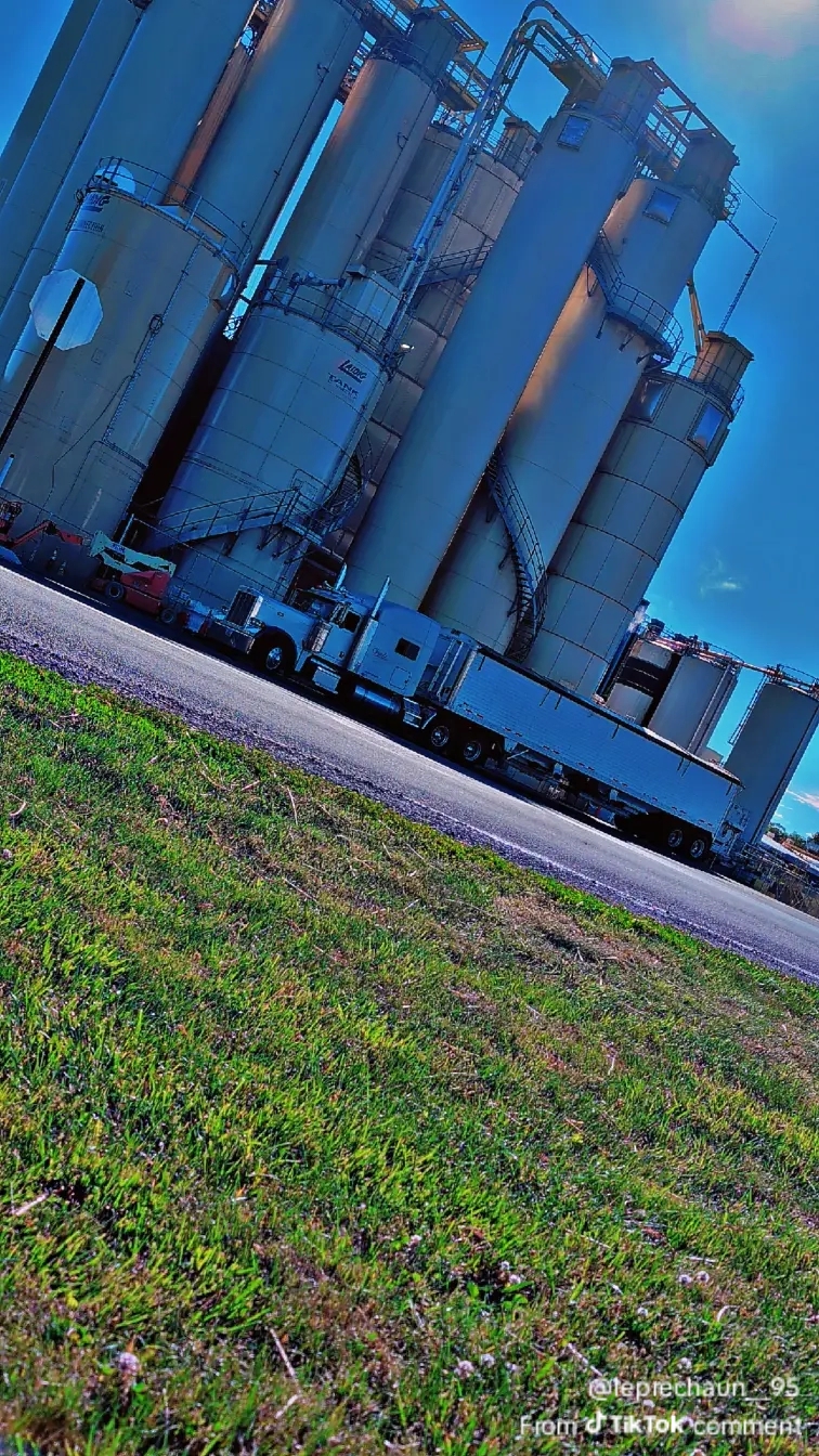 Truck moving through open country