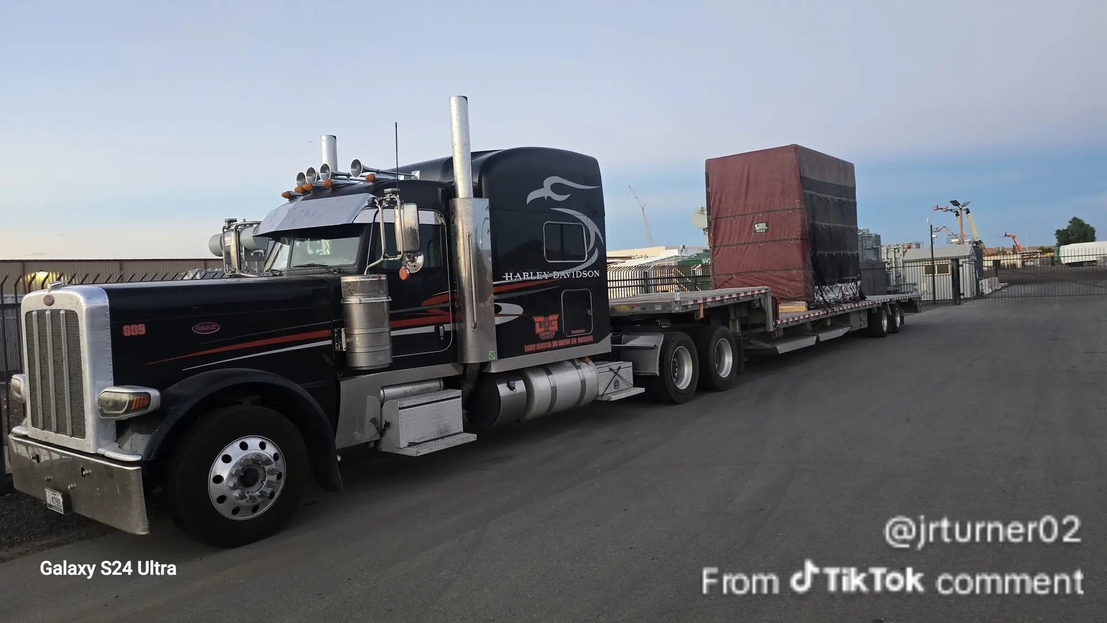 Custom sleeper truck in daylight